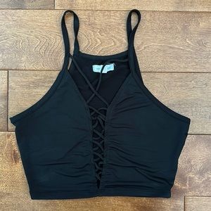 Silence + Noise cropped top - black. Size S.